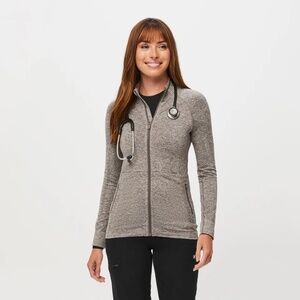 Salta Seamless Full Zip - color is gray, not color the model is wearing